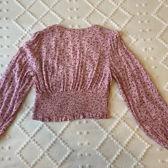 ASTR The Label Womens Floral Top Size L - Picture 8 of 11